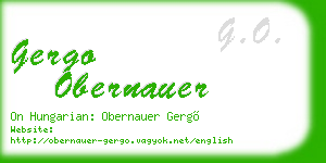 gergo obernauer business card